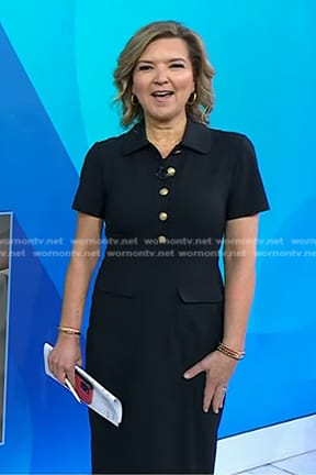 Christine Romans’ black polo dress on Today