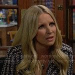 Christine’s striped tweed jacket on The Young and the Restless