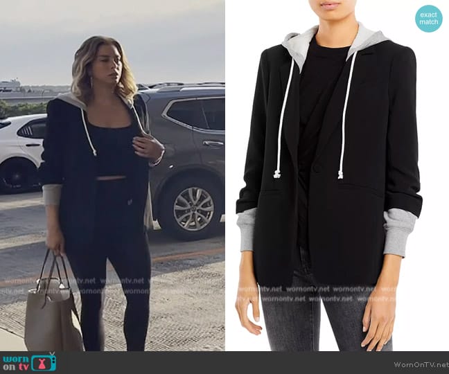 Cinq a Sept Khloe Hoodie Jacket worn by Robyn Dixon on The Real Housewives of Potomac