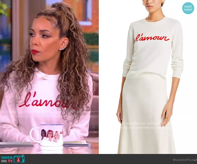 Cinq a Sept L'Amour Wool Sweater worn by Sunny Hostin on The View