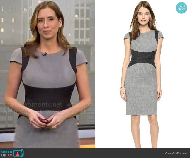 Club Monaco Patmos Sheath Dress worn by Stephanie Abrams on CBS Mornings