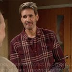 Cole’s red plaid shirt on The Young and the Restless