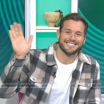 Colton Underwood’s plaid zip front shirt on Today