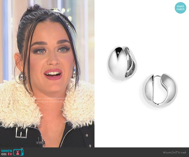 Coperni Logo Hoop Earrings worn by Katy Perry on American Idol