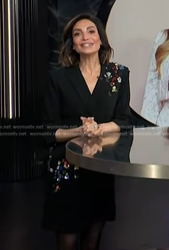 Courtney’s black embellished blazer dress on E! News