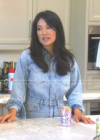 WornOnTV: Crystal's denim jumpsuit on The Real Housewives of