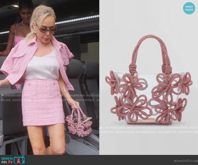 Cult Gaia Bloom Nano Embellished Top-Handle Bag worn by Marysol Patton (Marysol Patton) on The Real Housewives of Miami