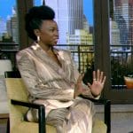 Danai Gurira’s printed suit on Live with Kelly and Mark