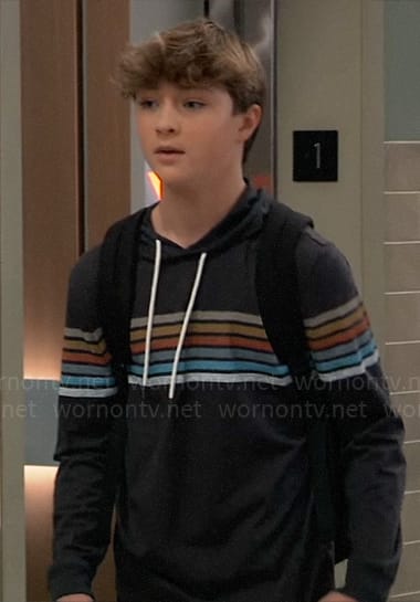 Danny’s striped hoodie on General Hospital