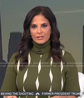 Darlene's green turtleneck sweater dress on Today