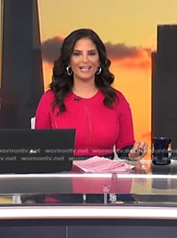 Darlene's pink colorblock dress on Today