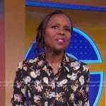 Deborah’s black floral blouse on Good Morning America