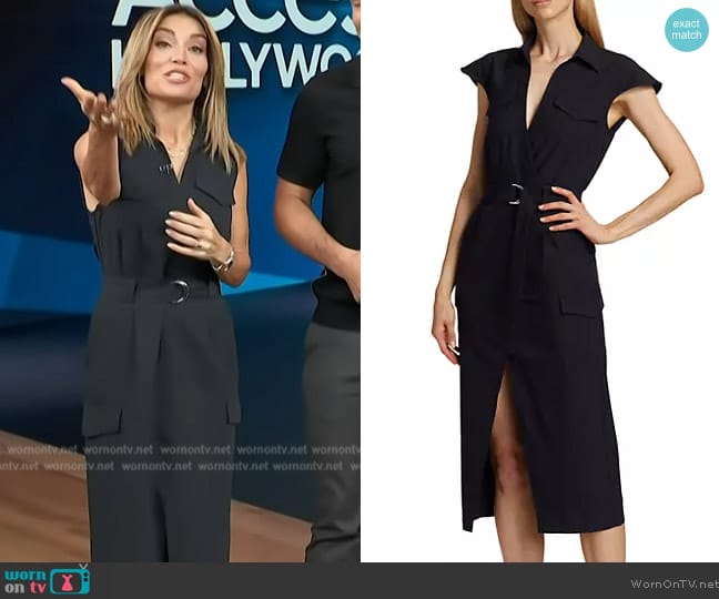 Derek Lam 10 Crosby Lucy Utility Shirtdress worn by Kit Hoover on Access Hollywood