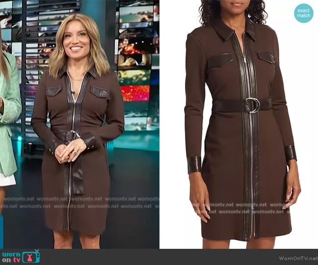 Derek Lam 10 Crosby Jayda Dress worn by Kit Hoover on Access Hollywood