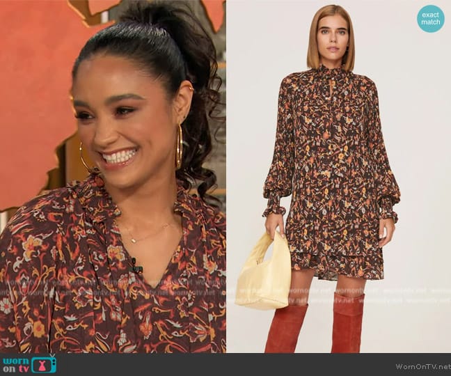 Derek Lam Fall Floral Dress worn by Rachel Smith on The Drew Barrymore Show