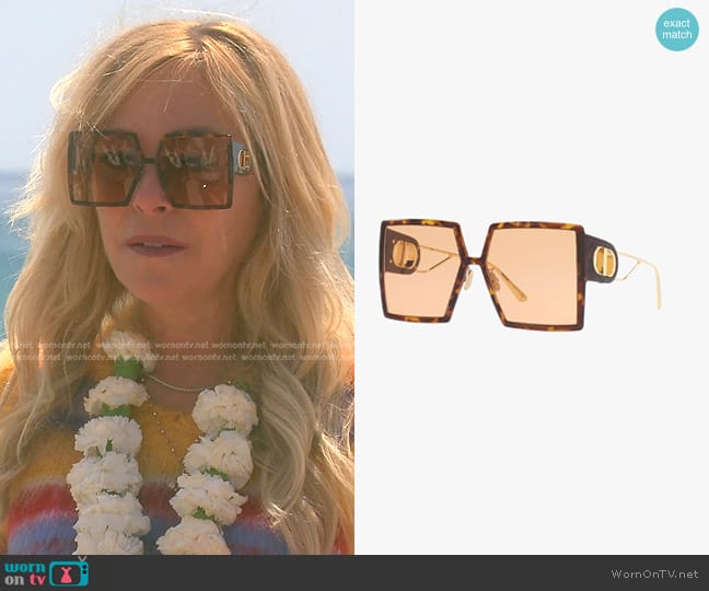 Dior 30 Montaigne SU Sunglasses worn by Sutton Stracke on The Real Housewives of Beverly Hills