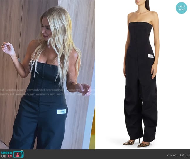 Dolce and Gabbana Kim Stretch Cady Strapless Bustier Bodice Jumpsuit worn by Alexia Echevarria (Alexia Echevarria) on The Real Housewives of Miami