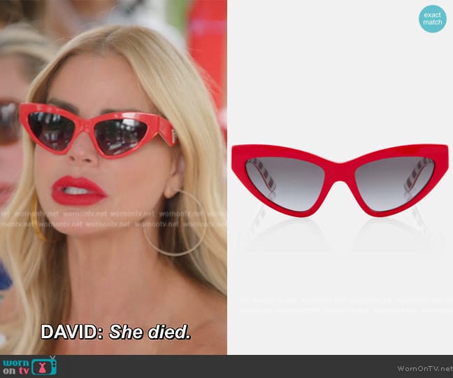 Dolce and Gabbana Cat-eye sunglasses worn by Alexia Echevarria (Alexia Echevarria) on The Real Housewives of Miami