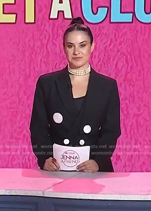Donna's black double breasted blazer on Today