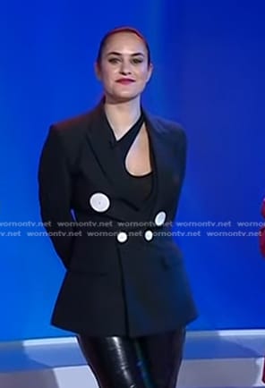 Donna's black double breasted blazer on Today