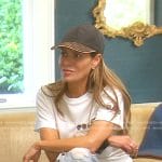 Dorit’s white patch pocket tee and baseball cap on The Real Housewives of Beverly Hills