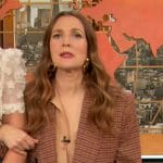 Drew’s gingham check blazer on The Drew Barrymore Show