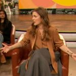 Drew’s gray skirt and belt on The Drew Barrymore Show