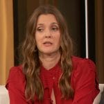 Drew’s red ruffle blouse on The Drew Barrymore Show