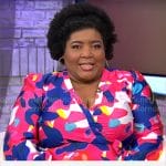 Dulcé Sloan’s printed maxi dress on CBS Mornings