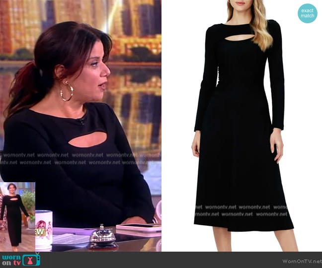 Diane von Furstenberg Andreina Keyhole Cutout Long Sleeve Sweater Dress worn by Ana Navarro on The View