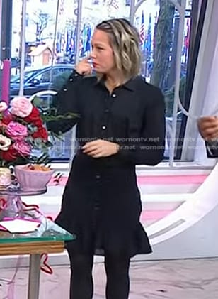 Dylan's black smocked shirtdress on Today