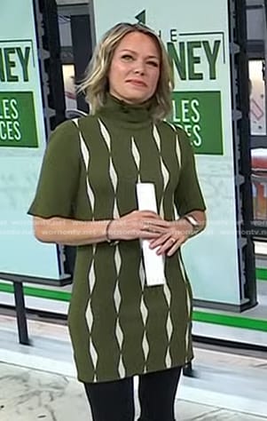 Dylan's green turtleneck sweater dress on Today