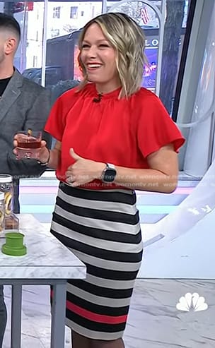 Dylan's striped pencil skirt on Today