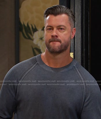 EJ DiMera's grey sweatshirt on Days of our Lives