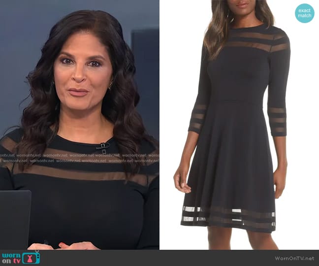 Eliza J Illusion Stripe Sweater Dress worn by Darlene Rodriguez on Today