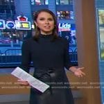 Elizabeth’s black top and leather skirt on Good Morning America