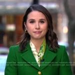 Elizabeth’s green coat on Good Morning America