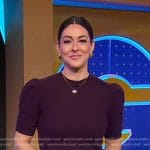 Erielle’s purple ruched sleeve sweater on Good Morning America