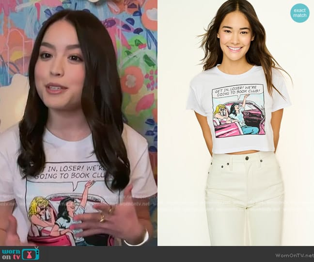 Annabelle's Book Club Mean Girls Crop Tee worn by Annabelle Chang on The Kelly Clarkson Show