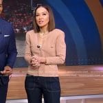 Eva’s beige cardigan and jeans on Good Morning America