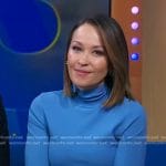 Eva’s blue turtleneck sweater on Good Morning America