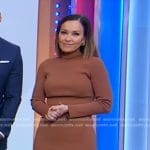 Eva’s brown turtleneck dress on Good Morning America