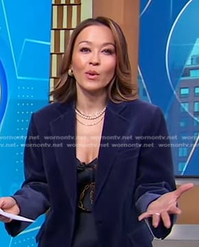 Eva’s navy chain print cami on Good Morning America