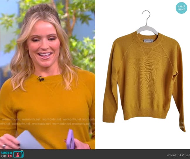 WornOnTV: Sara’s mustard sweater and button skirt on The View | Sara ...