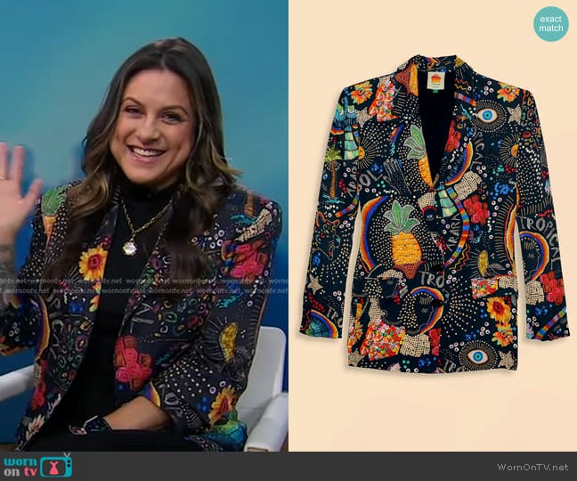 Farm Rio Borogodo Blazer worn by Jamie Ivey on Good Morning America