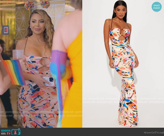 Fashion Nova Your Art Fest Maxi Dress worn by Larsa Pippen (Larsa Pippen) on The Real Housewives of Miami