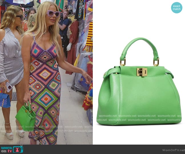 Fendi Peekaboo Mini Bag worn by Alexia Echevarria (Alexia Echevarria) on The Real Housewives of Miami