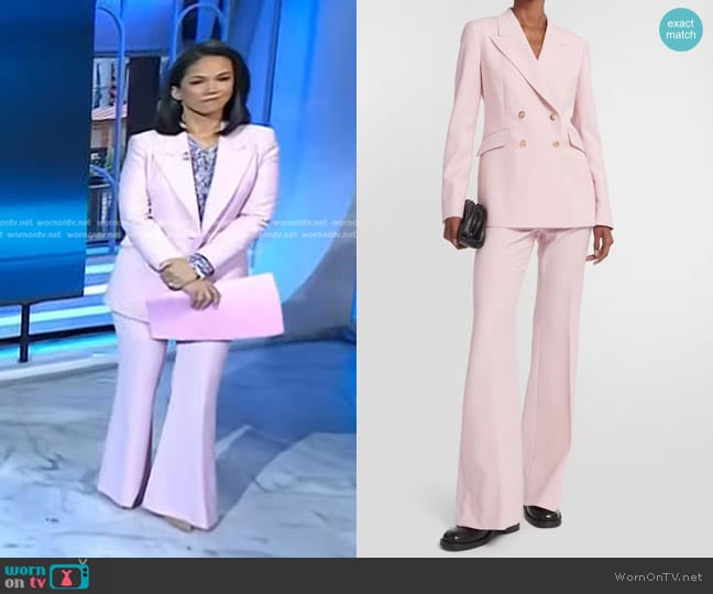 Gabriela Hearst Angela Wool Blazer Pants worn by Laura Jarrett on Today