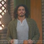 Gael’s green cable knit cardigan on Good Trouble