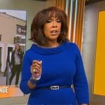 Gayle King’s blue roll neck sweater on CBS Mornings